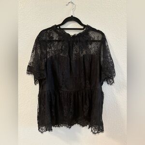 Torrid Top Size 3 Plus Size Women’s Black Lace
